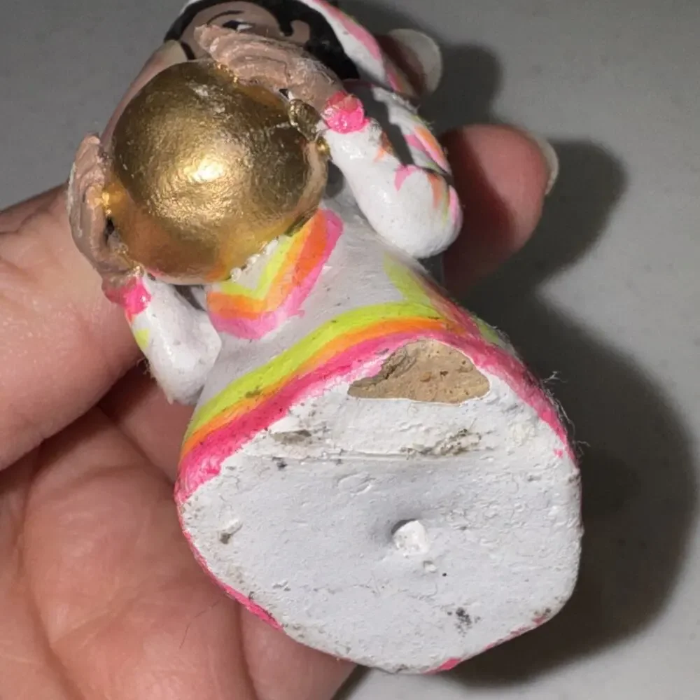VTG Mexican Hand Painted Folk Art Clay Nacimientos Nativity 10pc Bright SEE PICS
